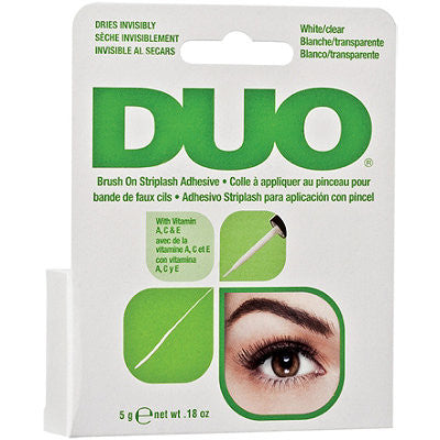 DUO BRUSH ON LASH ADHESIVE - WHITE/CLEAR